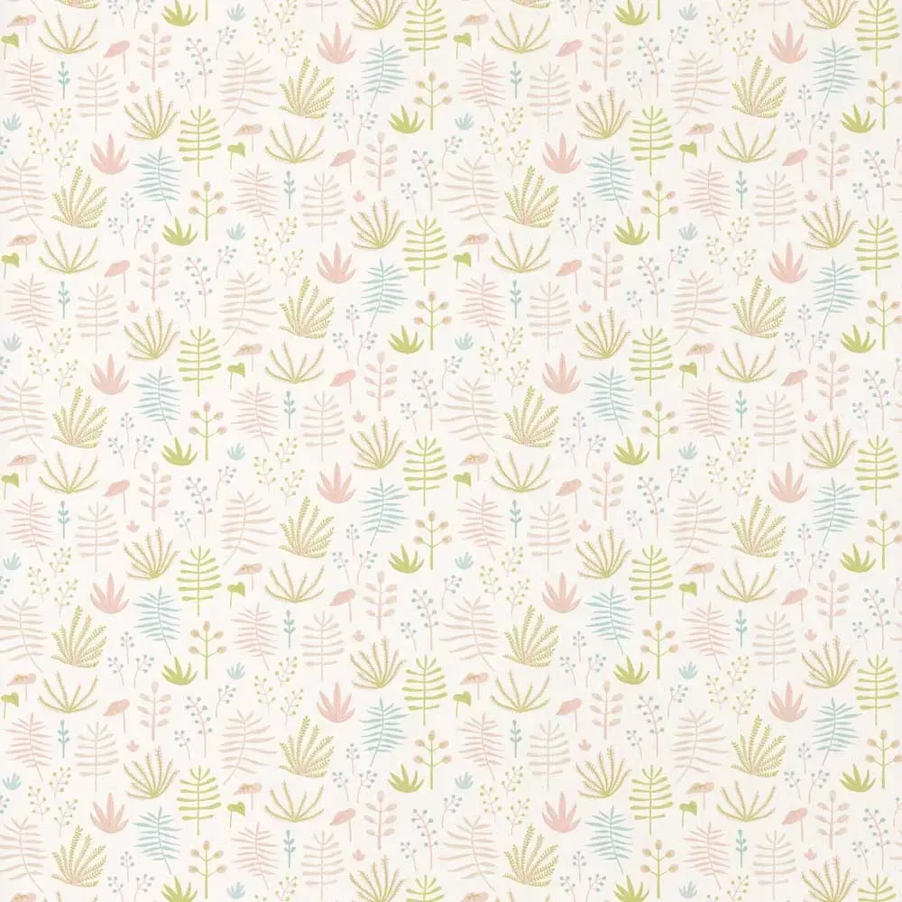 Casadeco children's wallpaper Happy Dreams grass pink green