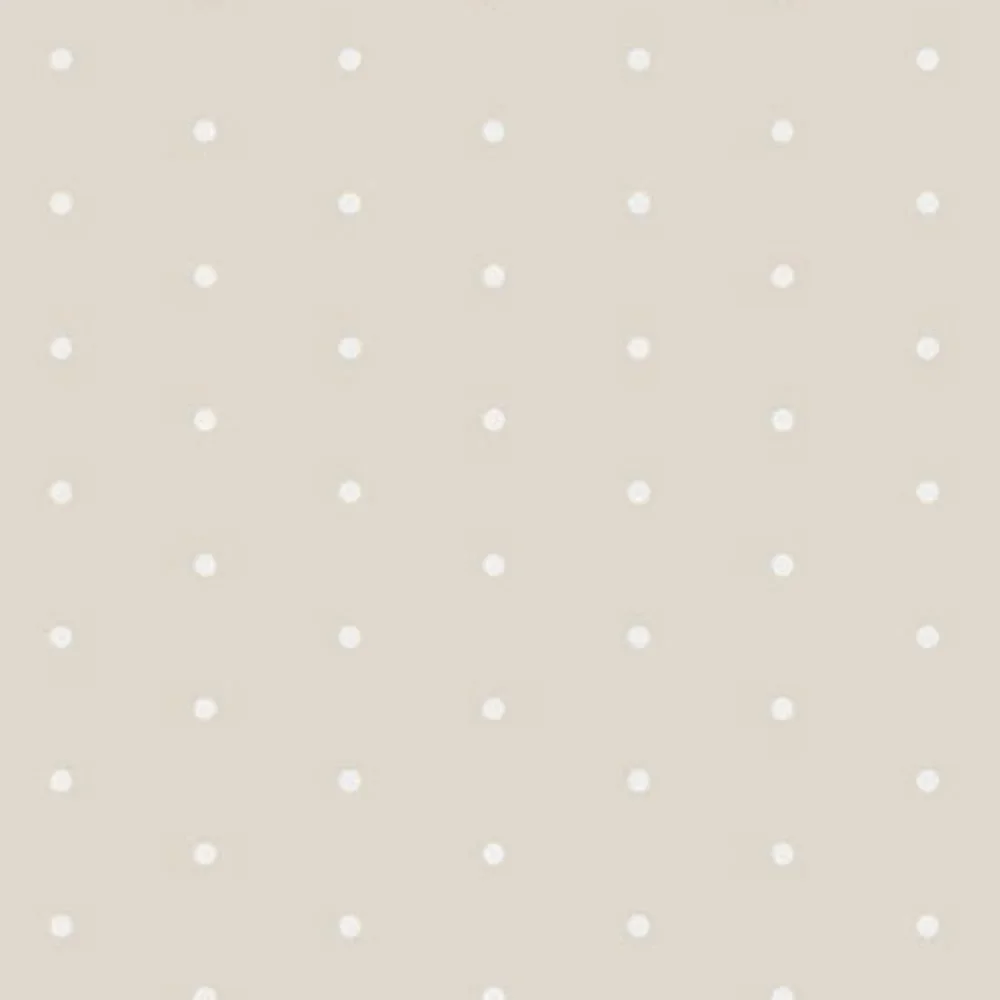 Casadeco My Little World Wallpaper whitee Pünktchen on light brown