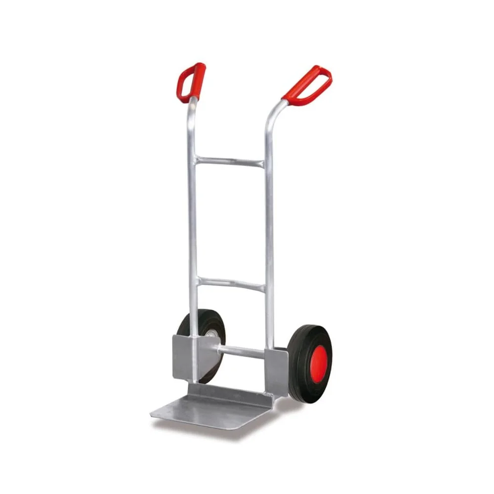 Aluminum Hand Truck, 150 kg Capacity, Solid Rubber Wheels