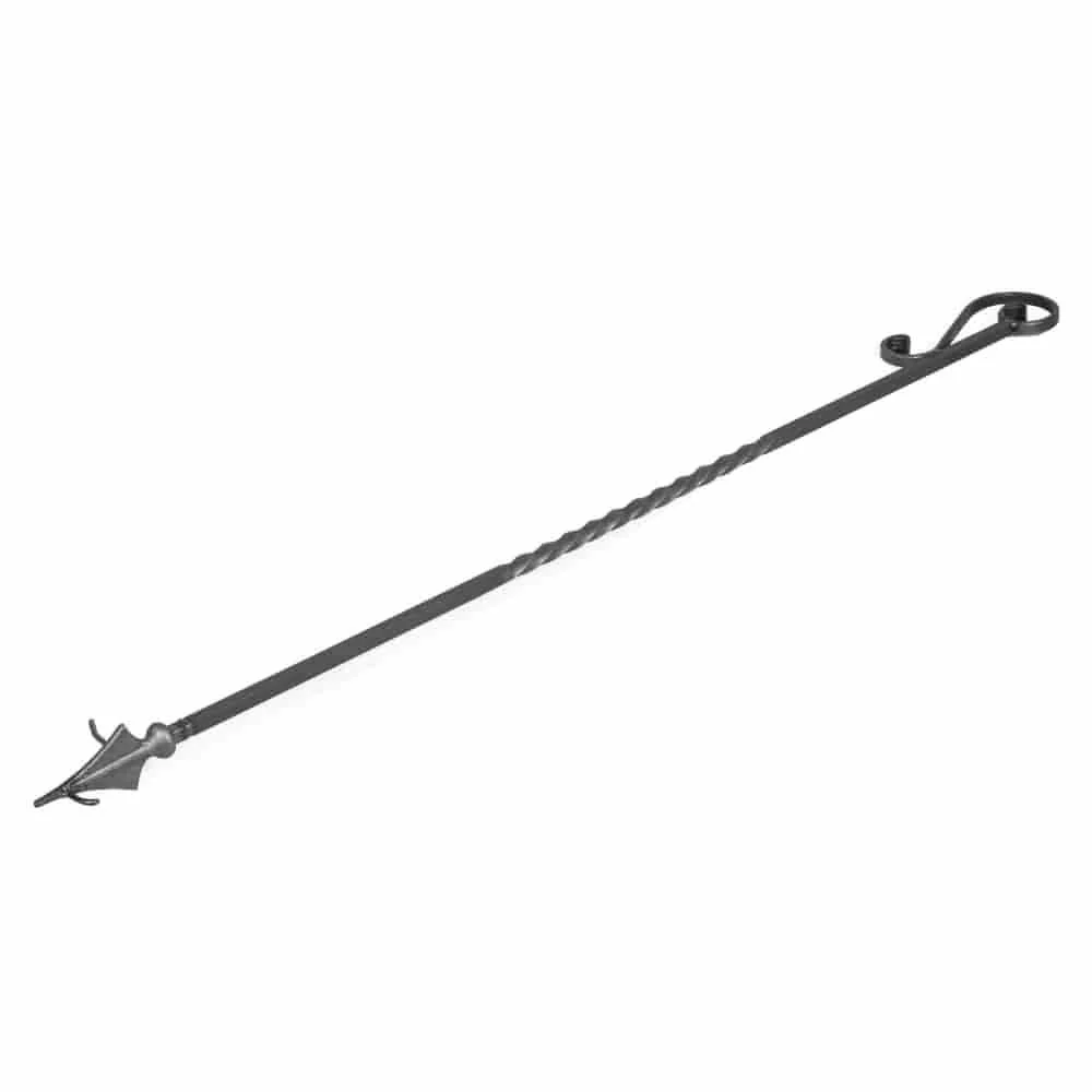 Fire Pit Poker, Fireplace Tool, 100cm Steel Fire Hook