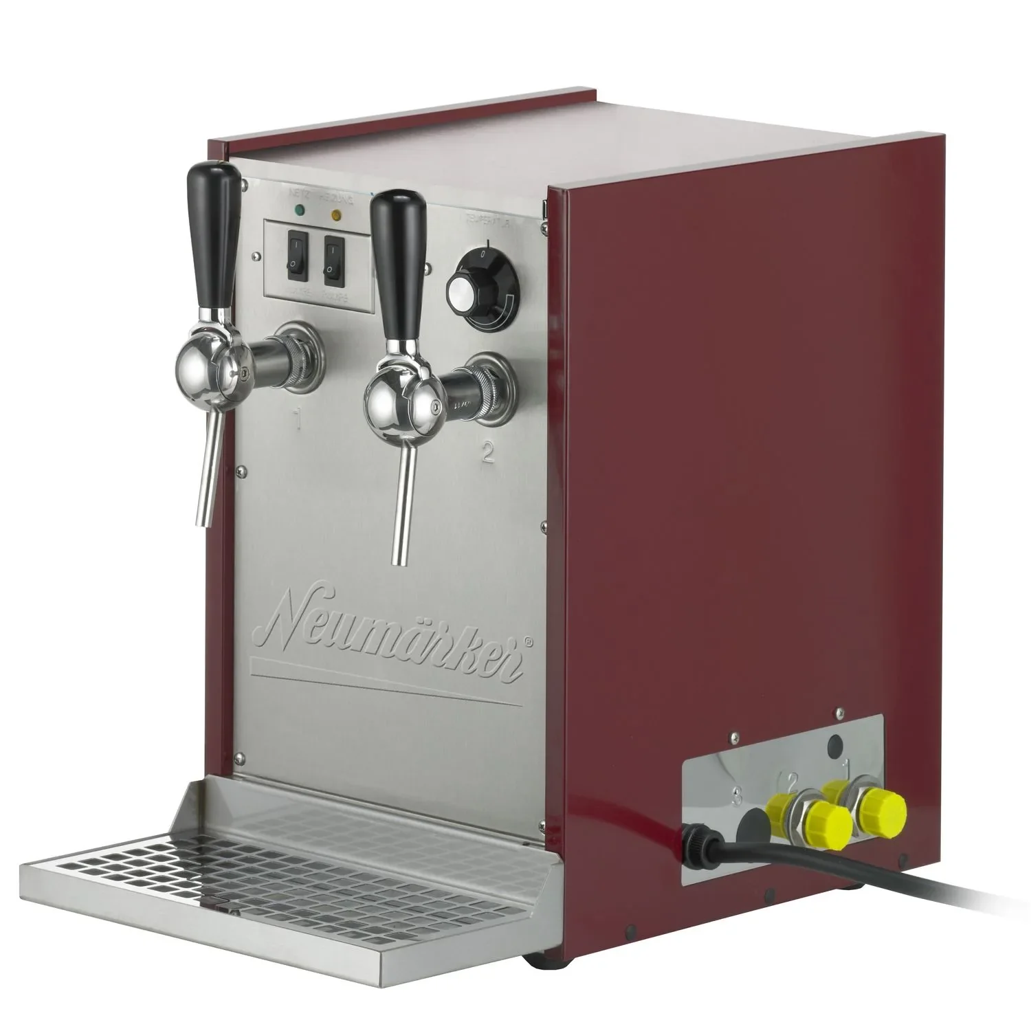 Mulled wine dispenser, beverage heater - 100L/h | 2 taps | 35°- 85°C regulator | Integrated pump