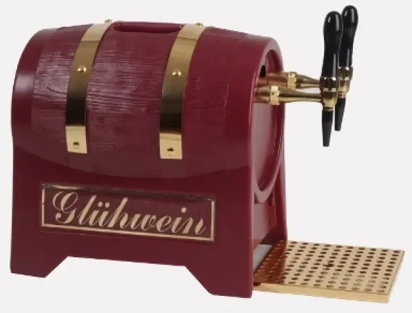 Mulled wine dispenser, beverage heater Special Edition Red - 2-line, 9 kW, with electric pump