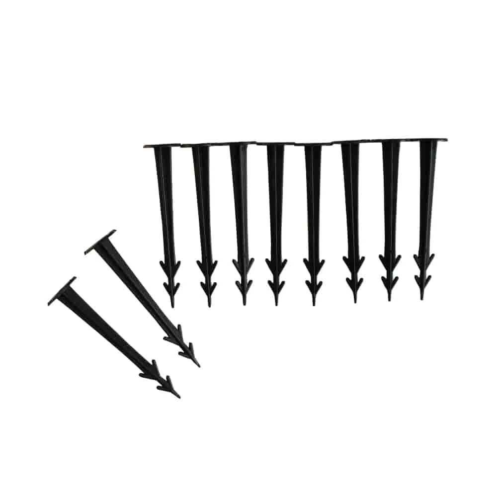 Ground Anchors - 10 Pack Plastic Garden Stakes - Weed Barrier Stakes