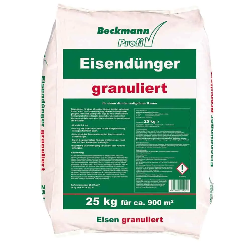 25kg Granular Iron Fertilizer for Green, Dense Lawn