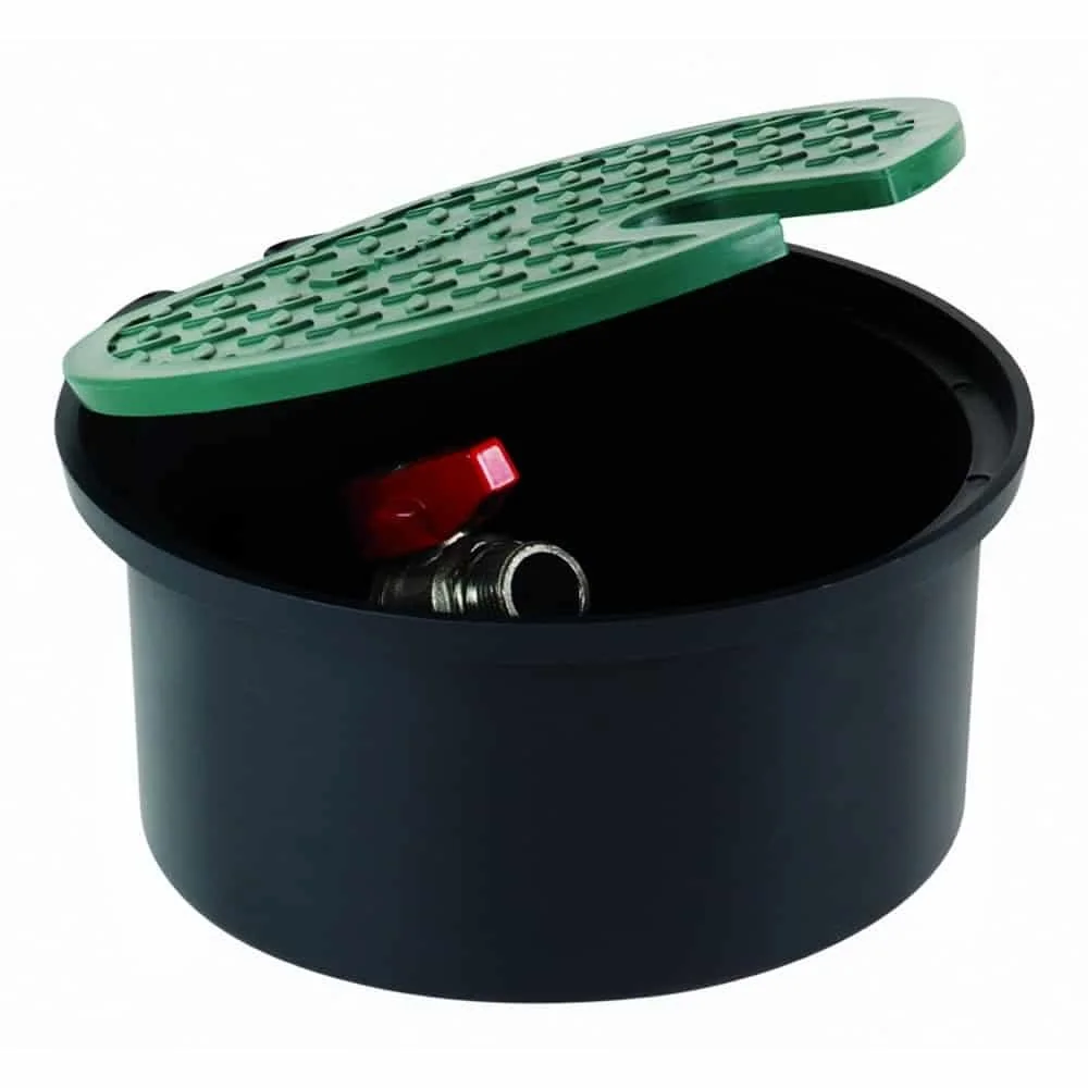 Round Irrigation Valve Box with 3/4" Valve, 110mm Height