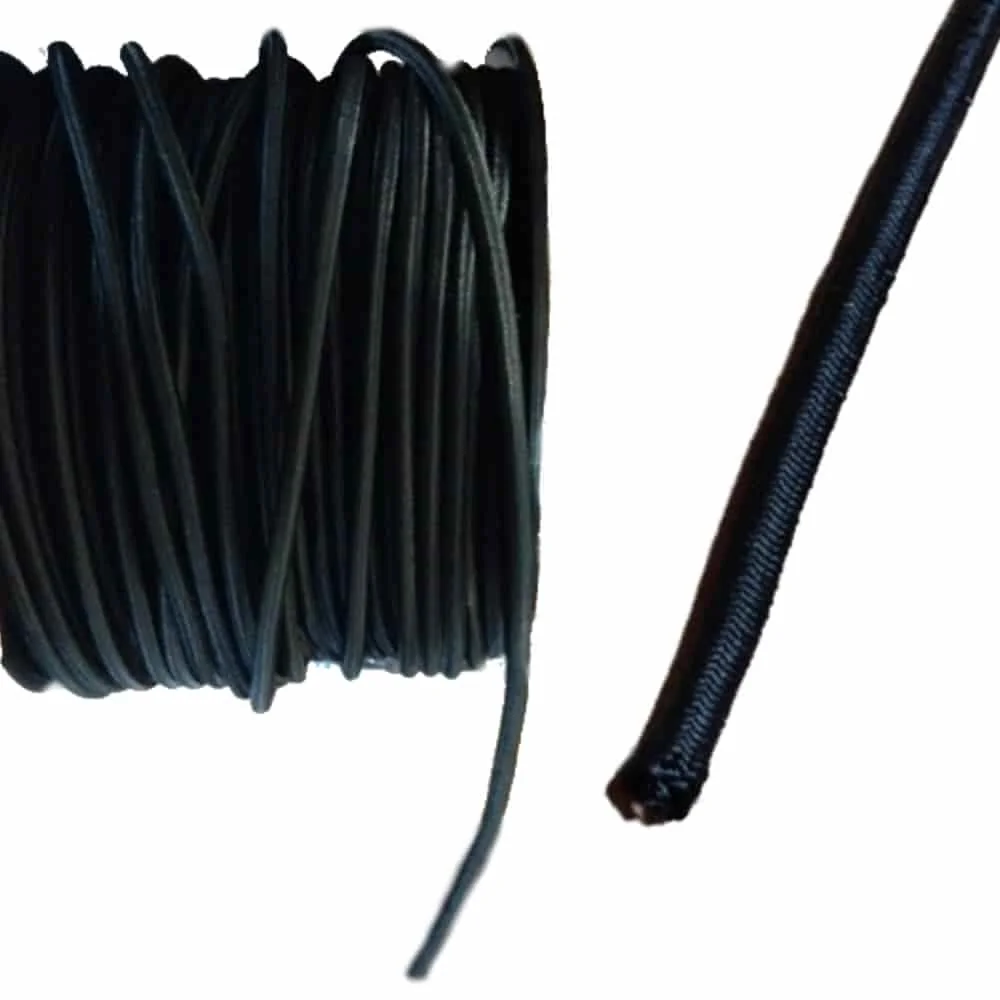 Black Bungee Cord 8mm x 30m, UV Resistant