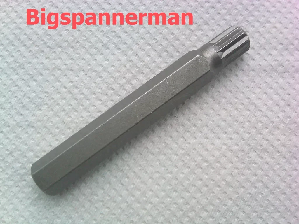 M10 Spline Socket Bit, 12-Point, Cr-V Steel