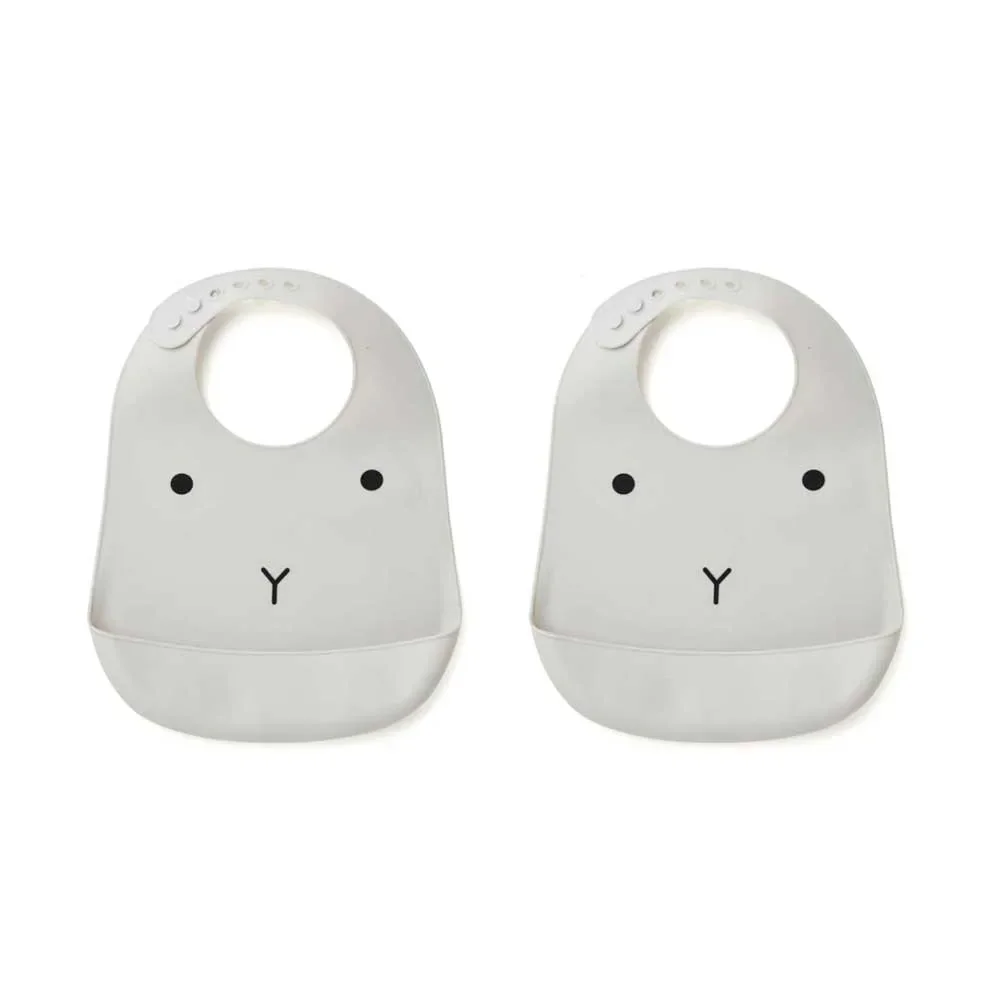 Liewood "Tilda" Bib Silicon Hase Gray
