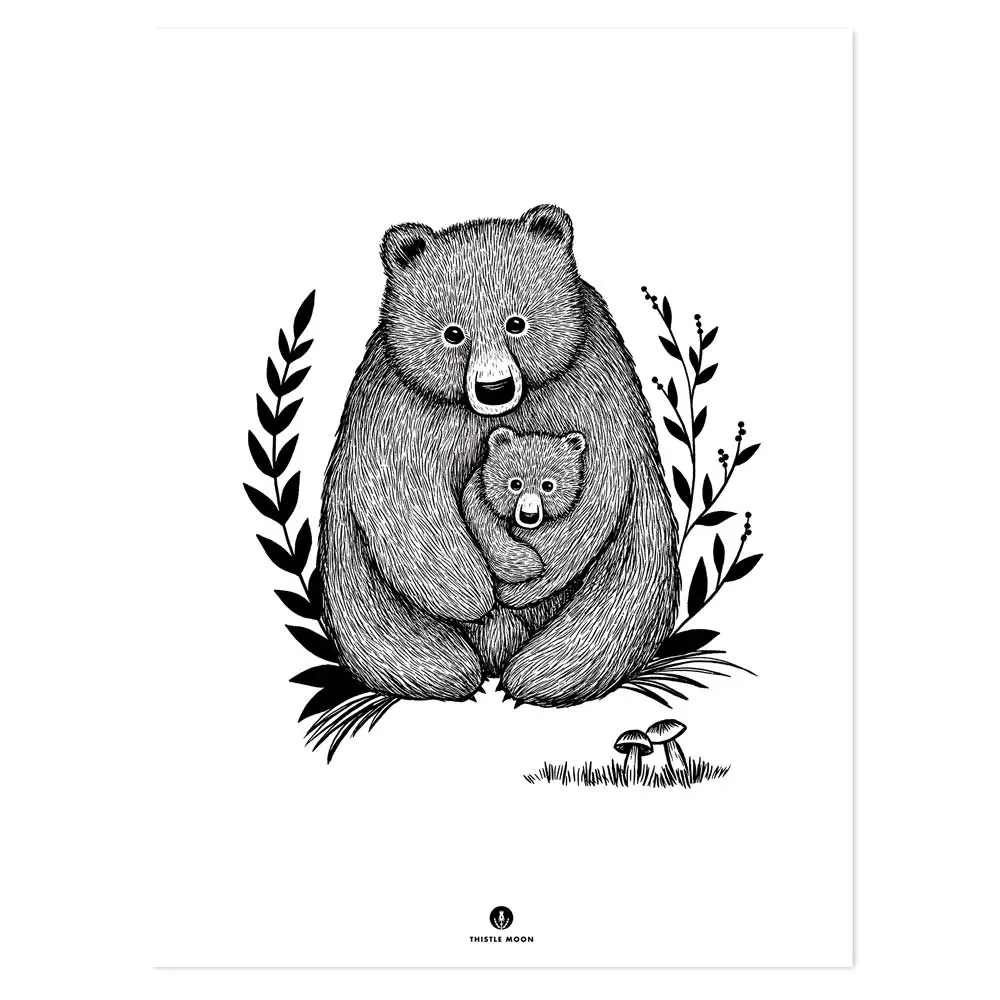 Lilipinso poster bear love black white