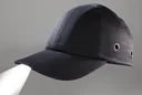 Black safety cap with LED