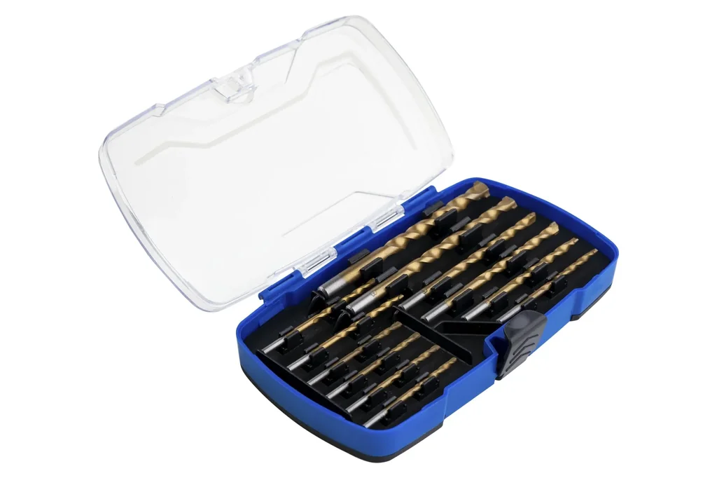 Titanium stone drill bit HM set, 12 pieces