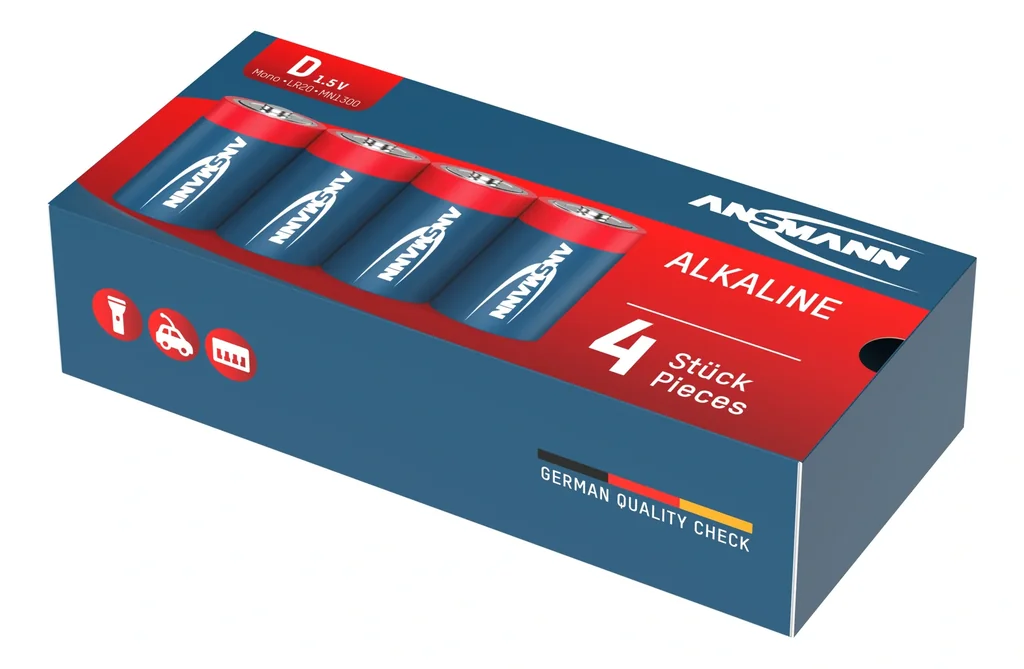 Alkaline battery Mono D - 4 pieces