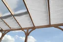Rope-tensioned sun sail white 275 x 68cm