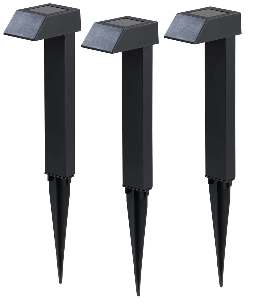 Solar pathway lights, set of 3
