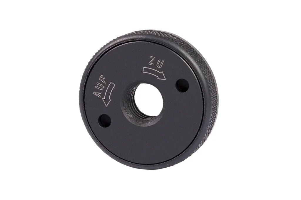 Quick-release nut for angle grinders, M14 mount
