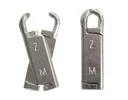 Zipper repair hooks, silver, set of 6