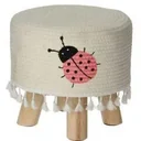 Children's stool - with tassels - 28 x 25 cm