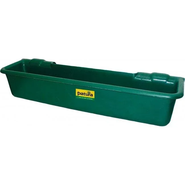 Plastic long trough, 50 liters, green for hanging in pipes up to 2"