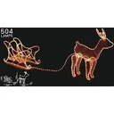 Christmas bull with sleigh - Christmas lights - 60 x 28 x 77 cm