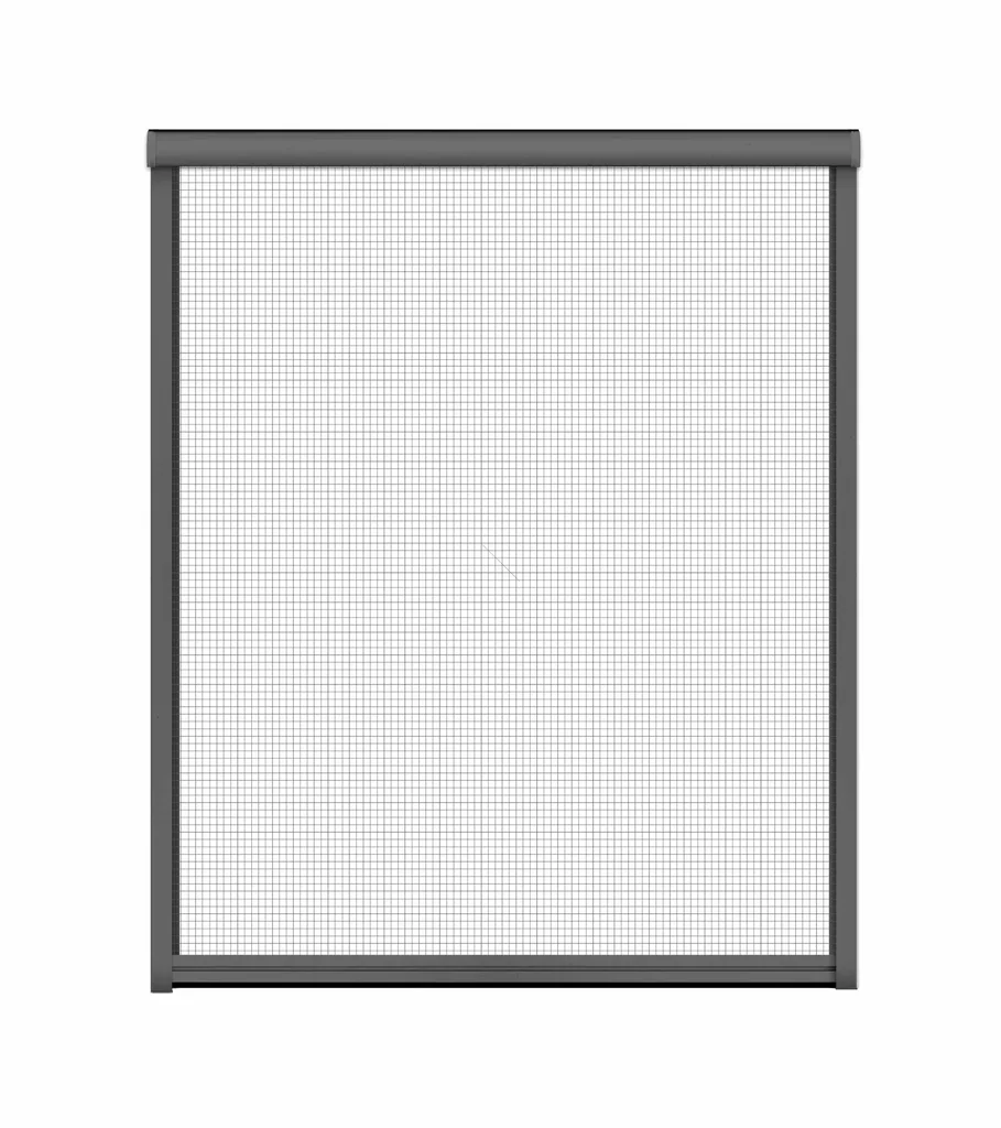 Insect screen roller blind for windows, 160 x 160 cm in anthracite