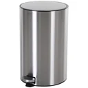 Waste bin with inner bucket silver/black
