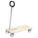 Transport aid MM 1333, 74-101 x 37 x 14.5 cm, soft castors Ø 100 mm, roller bearings, 2 brakes, FSC®, load capacity 200 kg
