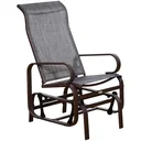 Rocking chair garden chair garden swing metal brown