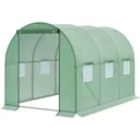 Plastic greenhouse walk-in greenhouse 3 x 2 m polytunnel film tunnel greenhouse frost protection steel pipe dark green