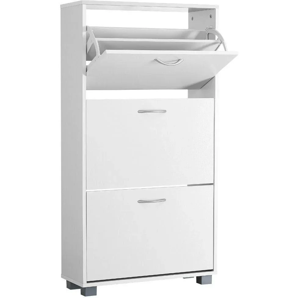 Shoe set with 3 drawers MDF white 115 x 60 x 24cm