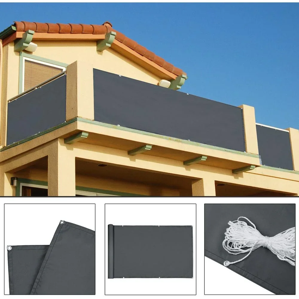 Privacy screen for balcony anthracite 5m