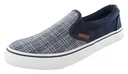 Canvas slippers, blue checked, size 41