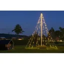 Pro Garden Flagpole Lighting - 400 LED - 8 meters - warm white light - waterproof