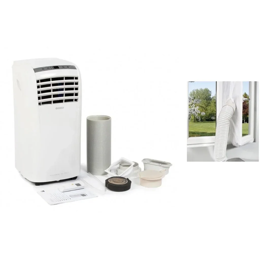 Portable air conditioner with air hose and window seal kit - Splendid Dolceclima Compact 8 P - 8,000 BTU/h