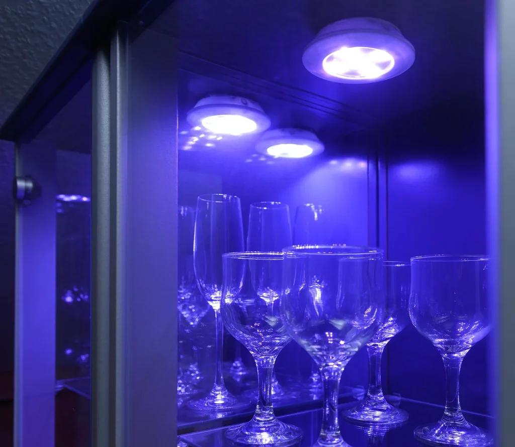 RGB LED light with remote control - set of 3