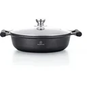 Herenthal Wide Casserole / Sauté Pan - Marble Coating - with Glass Lid - 32cm