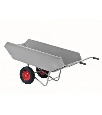 Yard and transport trolley, 450 l, galvanized
