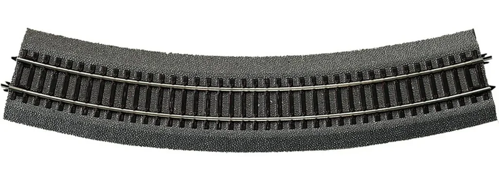 6 pieces curved track R5 with bedding, radius 542.8 mm, curve angle 30°