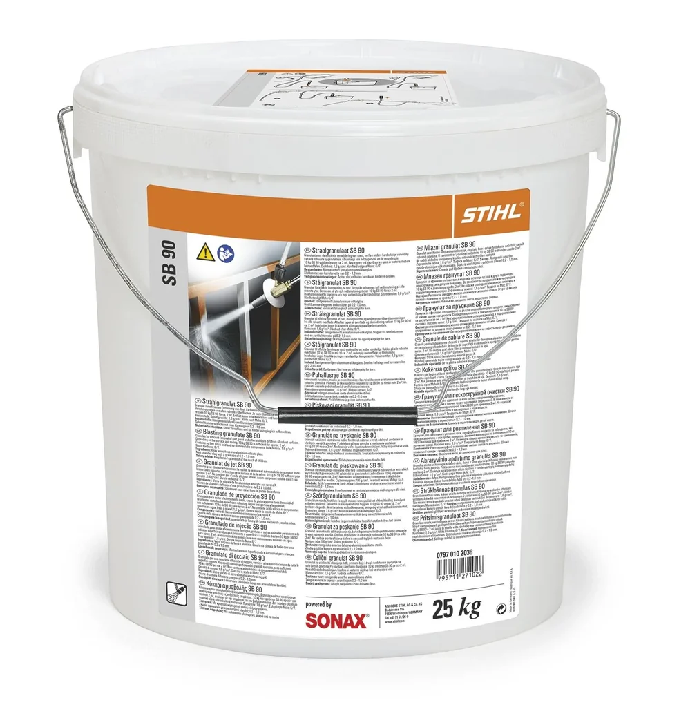 Blasting granulate SB 90, 25 kg container