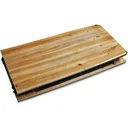 Beer bench set 3-piece with backrest & extra wide table 70cm