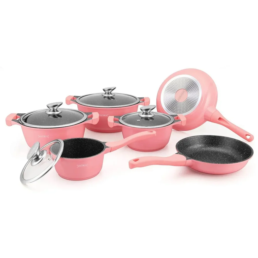 10-piece cookware set - Pink