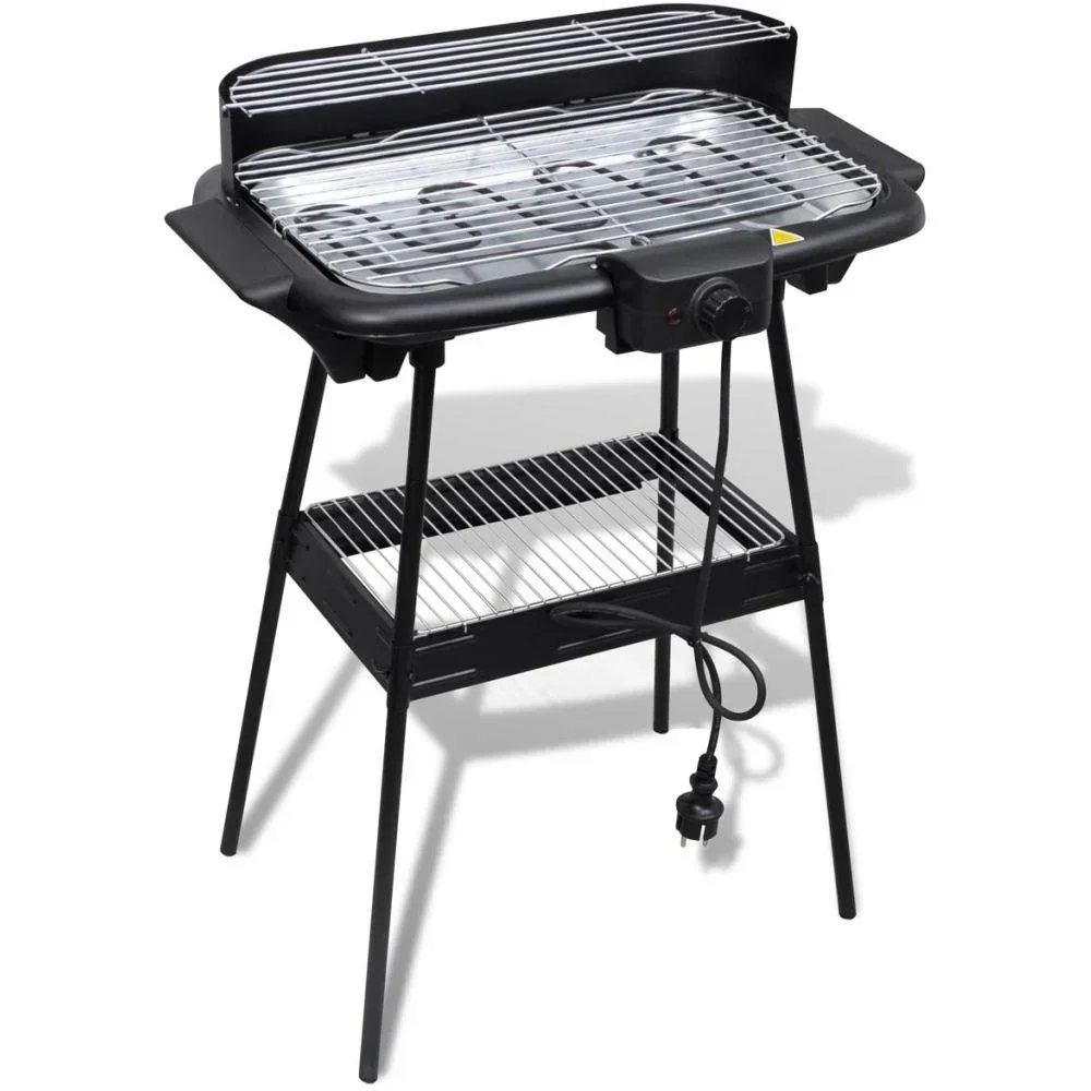 Electric standing rectangular barbecue