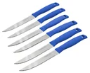 Steak knife set, 6-piece, blue
