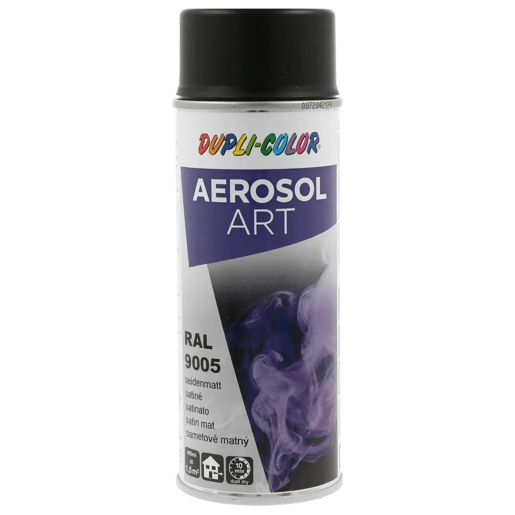 Aerosol Art spray can, RAL 9005, jet black, semi-gloss, 400 ml