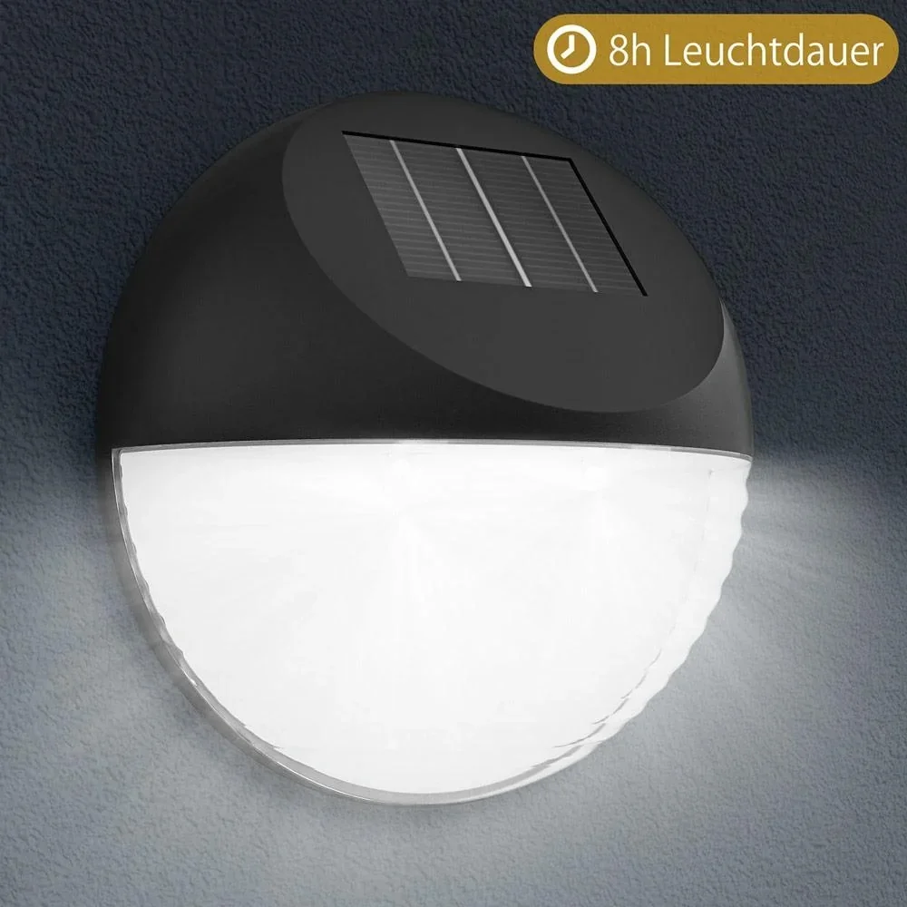 LED solar lamp - wall light set of 6 - diameter 11 cm