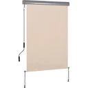 Vertical awning with hand crank dark grey