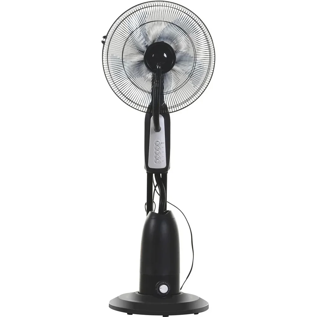 Pedestal fan with water atomizer black/silver