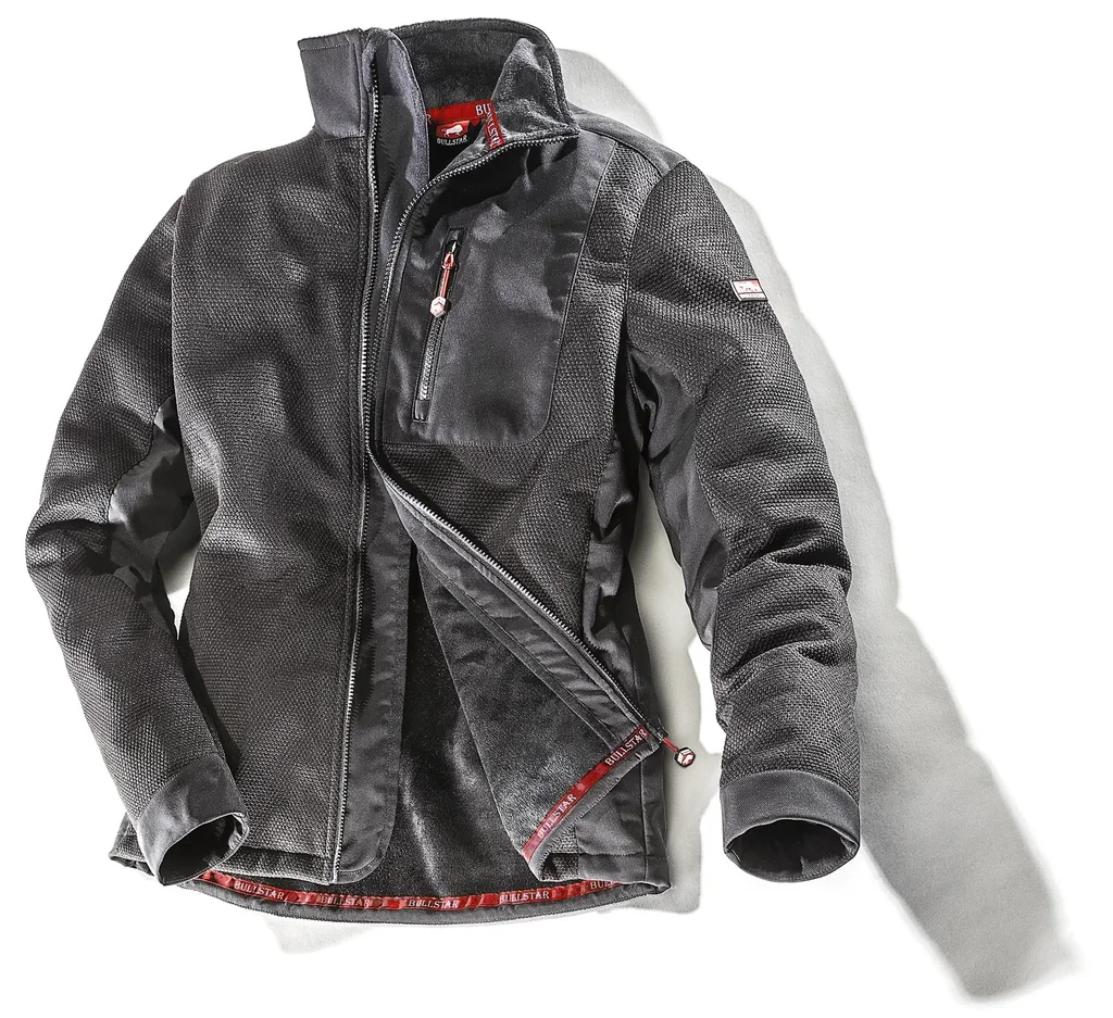 BULLSTAR fleece jacket, black, size L