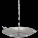 Rainwater chain with birdbath