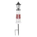 LED solar lighthouse with feeding station