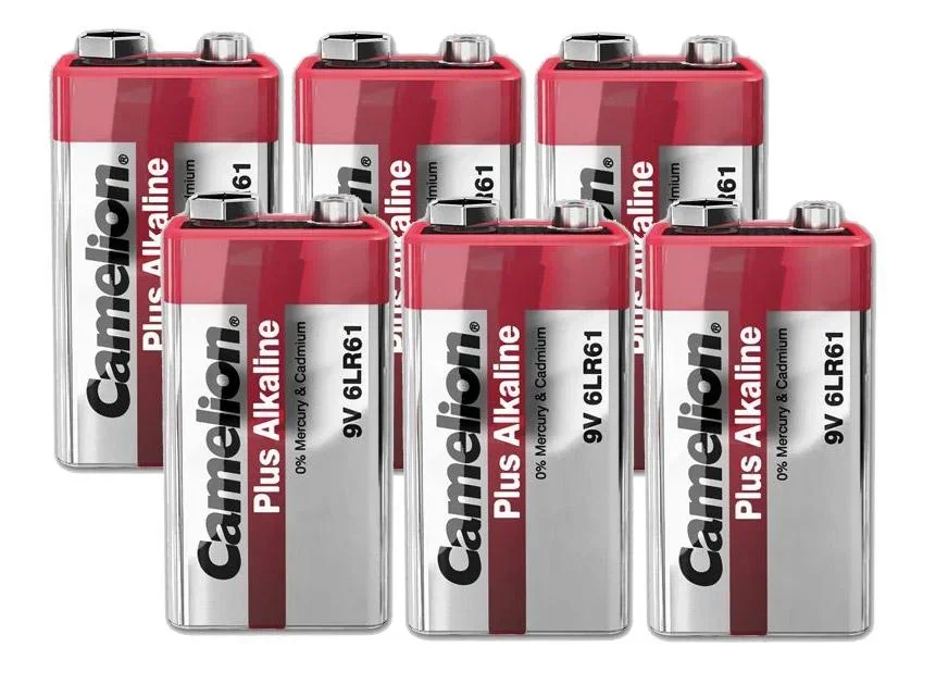 Plus Alkaline 9V Block Battery - 6 pieces
